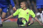 Chelsea v Barcelona Champions League 2006  Henrik Larsson of Barcelona Pic Tommy Hindley/Professiona
