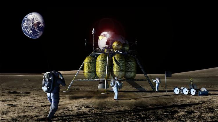 Når vi mennesker lander på månen næste gang, er det meningen, at vi skal blive der. 