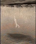 Nye tegn på vand på Mars styrker troen på, at der kan findes liv. Foto: AP 