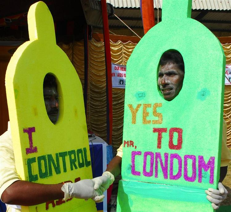 Indien er det land i verden, der har flest HIV-smittede. Her markerer aktivister den internationale HIV-dag 1. december. 