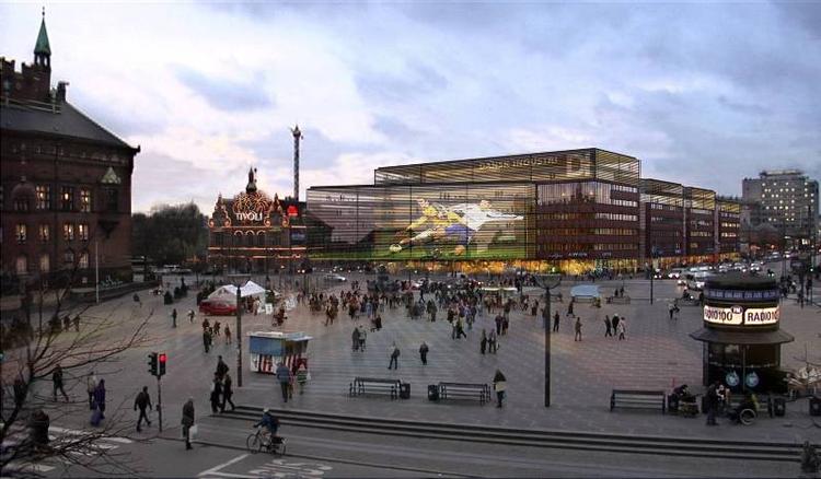 Sådan ønsker DI, at facaden på huset på Rådhuspladsen på København kommer til at se ud. 