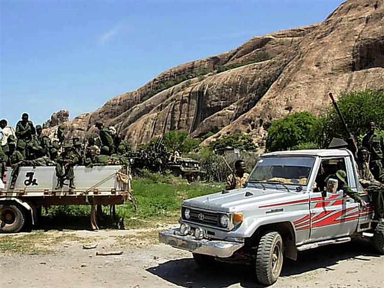 Soldater fra overgansregeringen i det sydlige Somalia. 