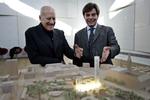 Norman Foster og Lars Liebst ved præsentationen af Tivolis kommende vartegn. 