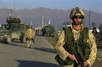 En canadisk soldat fra ISAF-styrken i Kandahar, Afghanistan. 