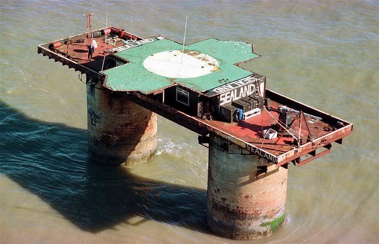 Her er hele prinseriget Sealand, som en amerikansk besøgende engang kaldte 'helt uforklarligt grimt'. 