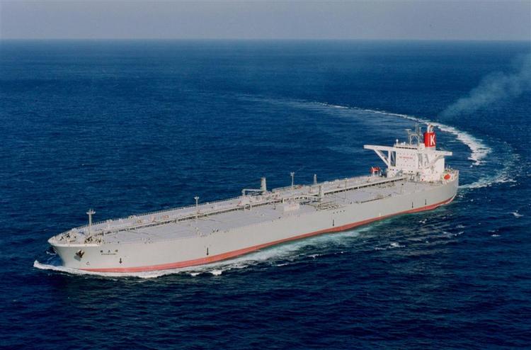 Arkivfoto af den japanske supertanker Mogamigawa, der kolliderede med en amerikansk atomdrevet undervandsbåd i Hormuz Strædet. 