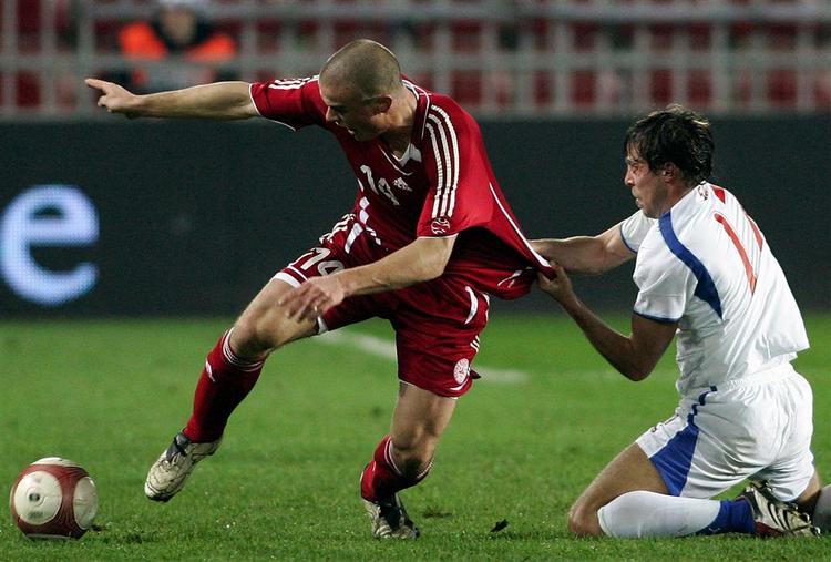 Mikkel Thygesen fik debut i landsholdets sidste kamp i 2006, 1-1-kampen mod Tjekkiet. 