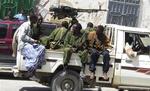 Somaliske regeringstropper patruljerer hovedstaden Mogadishu. 