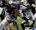 Indianapolis Colts' forsvar gik til stålet og banede vejen for sejren over andenseedede Baltimore Ravens. 