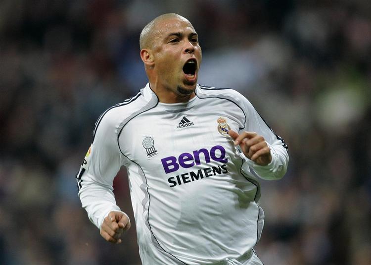 Real Madrid spilleren Ronaldo jubler efter sit udlignende mål mod Athletic Bilbao. 