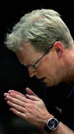 Ulrik Wilbek har  en stærk tillid til sine spilleres kvaliteter, når det for alvor gælder, og har forståelse for, at de ikke yder så meget, når der kun er testkampe på programmet. Foto: Lars Poulsen 