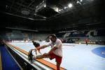 Store SAP Arena i Mannheim. Her varmer Claus Møller Jakobsen op. 