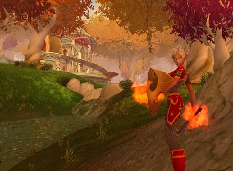 En af udvidelsespakkens nye racer er de interessante Blood Elves, en slægt af mere nederdrægtige elvere, der sværger til sort magi med masser af mægtige dæmoner. 