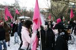Godt 700 deltagere er mødt frem på Nørrebro, trods vinterkulden. 