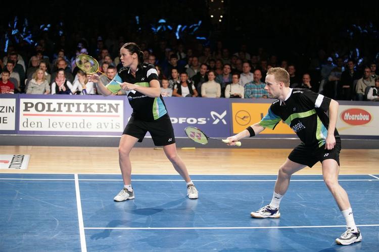 Kamilla Rytter Juhl og Thomas Laybourn ses her under Copenhagen Masters i slutningen af december 2006. 