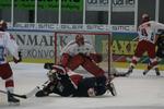 Rødovres målmand Simon Nielsen(her fra en tidligere kamp), blev skiftet ind midt i kampen mod Herlev men kunne ikke forhindre, at Herlev løb af med en sejr på 8-5 i opgøret mellem Oddset-ligaens to mest formsvage hold. 