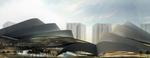 BØLGE. Henning Larsens Tegnestue står bag den kilometerlange elegante bygning The Waves of Abu Dhabi.  Foto: Henning Larsens tegnestue 