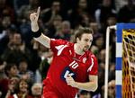 Lars Møller Madsen jubler her over en scoring mod Island under VM. 
