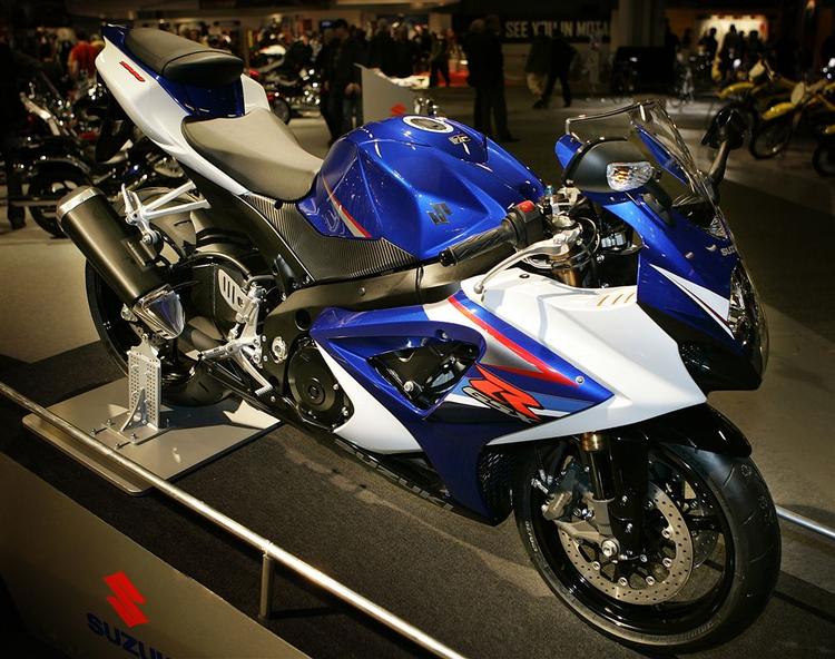 Danskerne har fået smag for motorcykler. Her ses en Suzuki GSX R 1000 ved motorcykelmessen i Stockholm. 