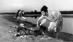 Bid i sandet.  Akira Kurosawas gennembrudsfilm fra 1950, Rashomon dæmonernes port, er en kongenial filmatisering af  to af Akutagawas noveller. Foto: Cinetext 