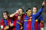 Barcelona jubler over at have kvalificeret sig til finalen i VM for klubhold. 