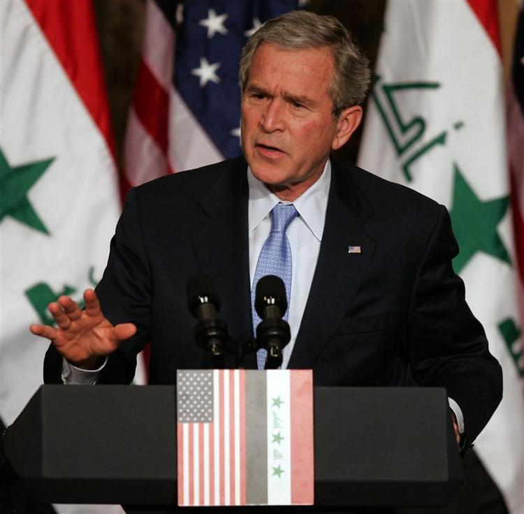 Bush ser Blairs plsaner for Irak-tilbagetrækning som et tegn på succes. 
