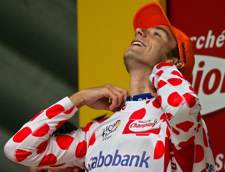 Den hårde hollænder kørte under Tour de France i 2005 et par dage i den prikkede bjergtrøje. Krooan var dengang ansat hos Rabobank. 