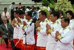 Foto fra ceremonien, da de cambodjanske dommere blev taget i ed i fjor 