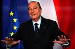 Jacques Chirac efter sin tv-tale, hvor meddelelsen om hans tilbagetrækning blev annonceret. 