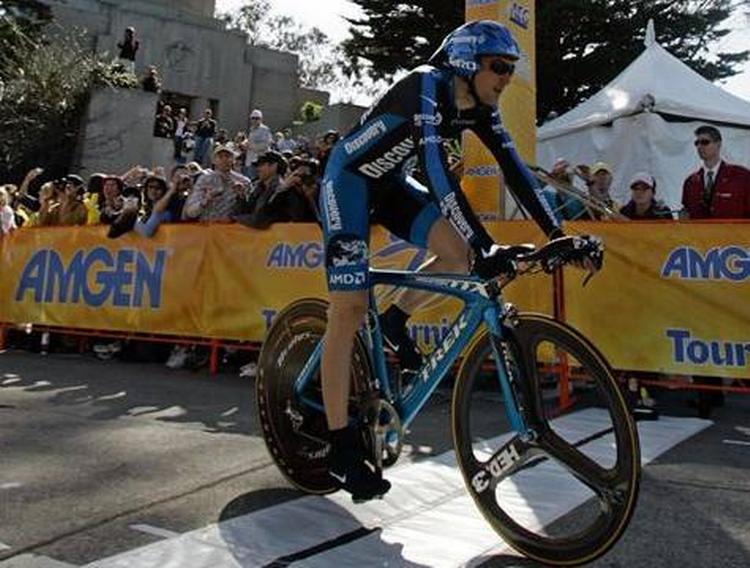 Ivan Basso i sin nye Discovery Channel-uniform. 