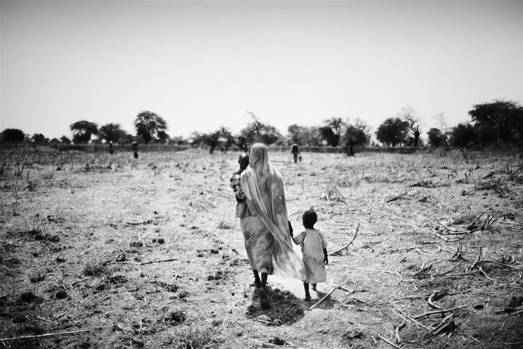 Et billede fra en flygtningelejr i Tchad. 