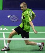 Peter Gade har spillet sig videre til anden runde af Swiss Open. Her er han fotograferet, da han vandt  Malaysia Open. 
