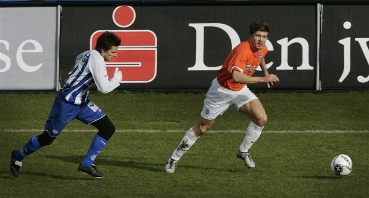 Thomas Helveg fik debut mod Esbjerg efter sin hjemvenden til OB. 
