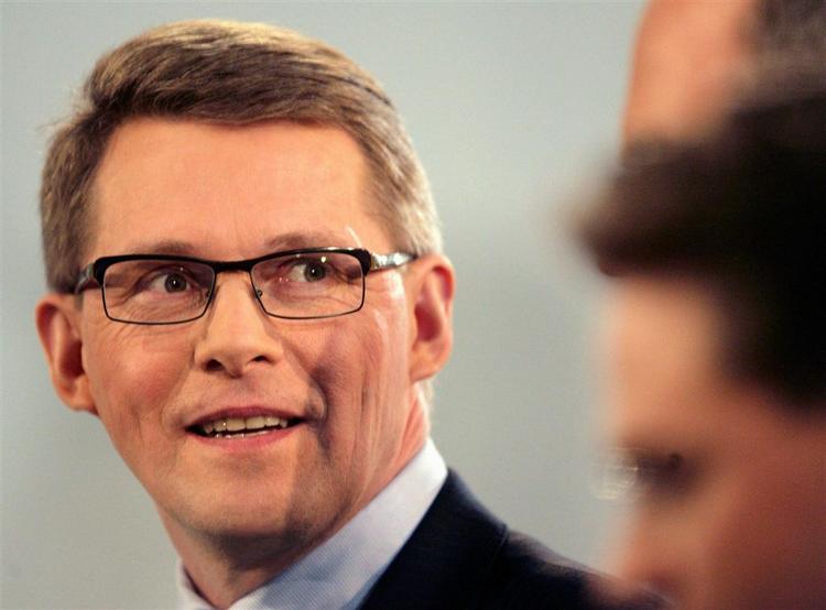 Statsminister Matti Vanhanen fortsætter på posten - nu formentlig med de konservative i regeringen. 