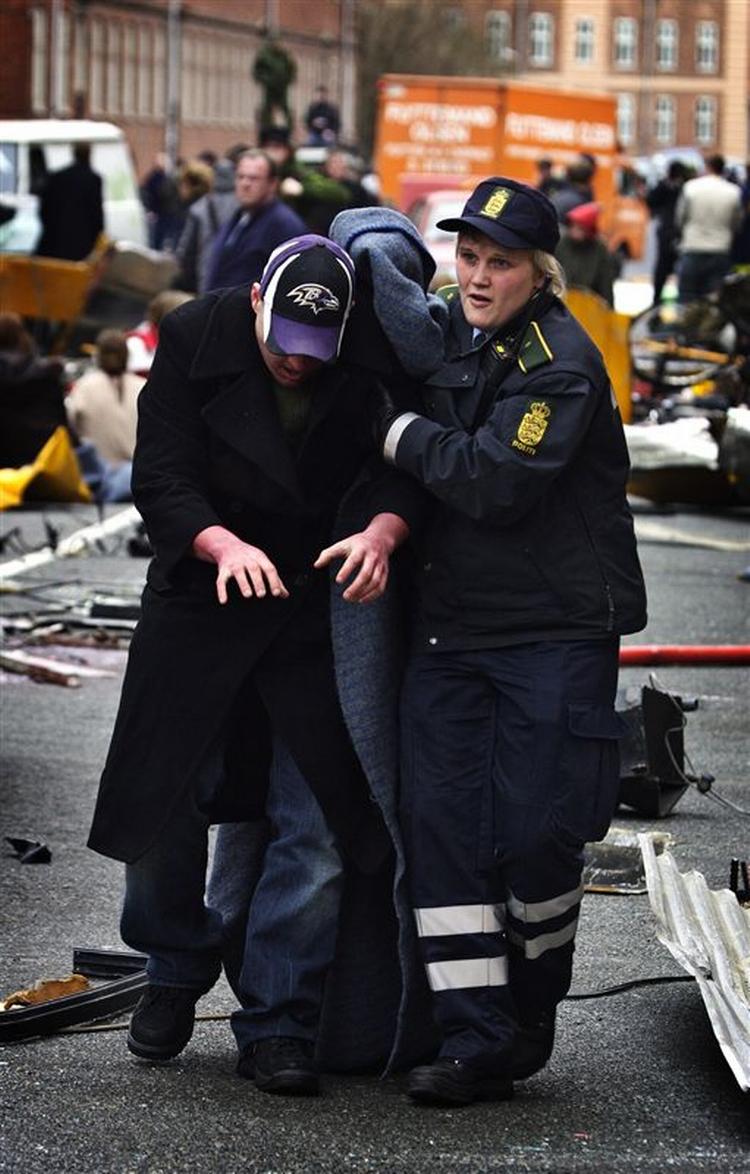 Østerbro i København var forvandlet til katastrofeområde, da der blev afholdt terrorøvelse onsdag. 