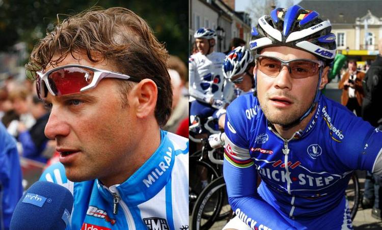 Italieneren Alessandro Petacchi (til venstre) og belgiske Tom Boonen er de to store favoritter i årets udgave af Milano-Sanremo. 
