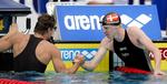 Da Jakob Andkjær (th.) sidste år vandt bronze ved EM blev han besejret af ukraineren Sergij Breus (tv.). I dag var Andkjær hurtigste europæer ved VM i Melbourne. 