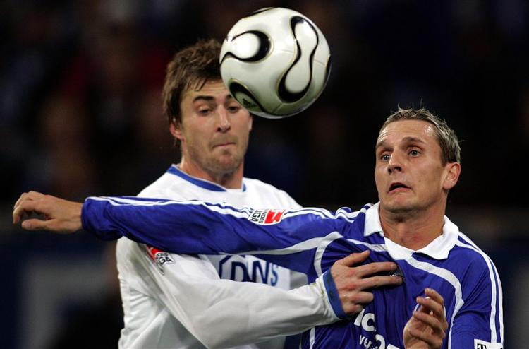 Peter Løvenkrands (t.h.) har scoret seks gange i Bundesligaen i denne sæson. 