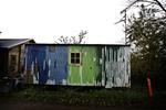 Et af de nedrivningstruede huse på Christiania. 