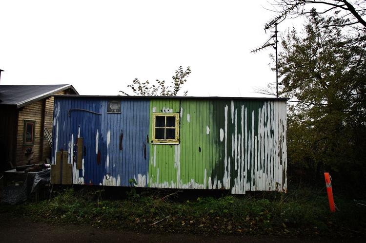 Et af de nedrivningstruede huse på Christiania. 