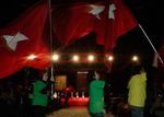 Scene fra lørdagens demonstration i Baskerlandet, hvor aktivister søger opbakning til et nyt politisk parti. 
