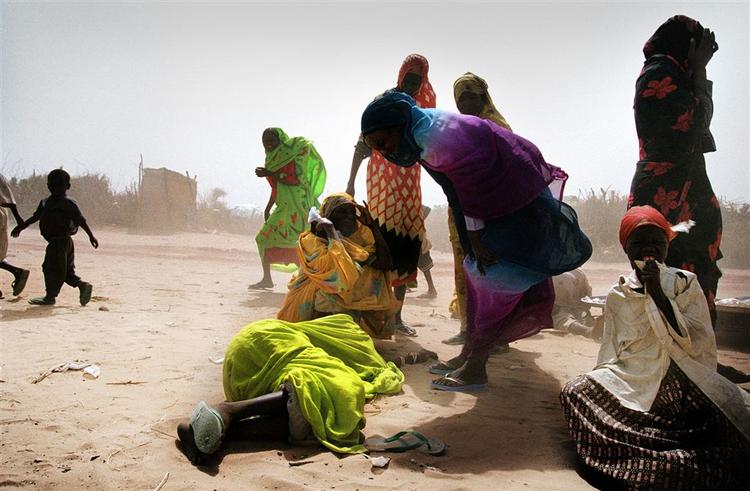 I flygtningelejren Kalma i Darfur bor 100.000 og 150.000 fordrevne flygtninge. 