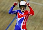 Victoria Pendleton i guldjubel. 