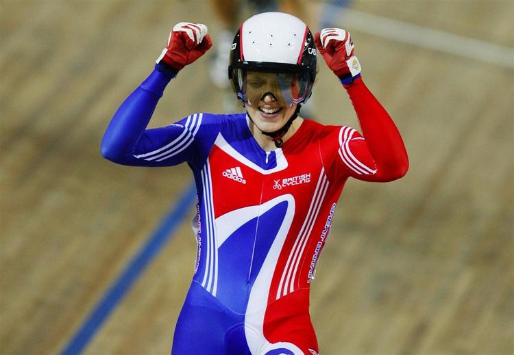 Victoria Pendleton i guldjubel. 