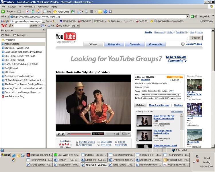 Alanis Morisette paroderer Fergie fra Black Eyed Peas i en ny video på YouTube. 