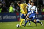 Brøndbys Morten 'Duncan' Rasmussen scorer til 1-0 mod Esbjerg. 