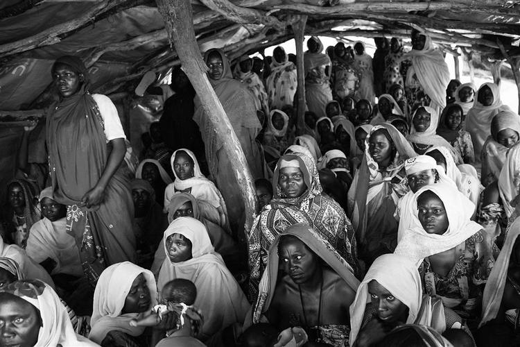 Flygtninge i en lejr i Chad nær grænsen til Darfur 