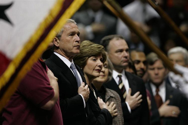 George W. Bush citerede blandt andet fra biblen, da han han talte på Virginia Tech. 