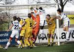 AC Horsens målmand, Søren Jochumsen,i 2-2 kampen mellem AC Horsens og FC Midtjylland på Forum Horsens Stadion. 