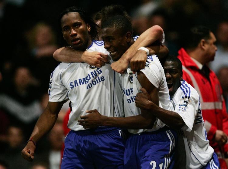 Didier Drogba og Salomon Kalou (i midten) kom på scoringstavlen mod West Ham. 